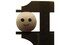 12 18mm Round Smiling Face Doll Head Natural Wooden Large Hole Beads